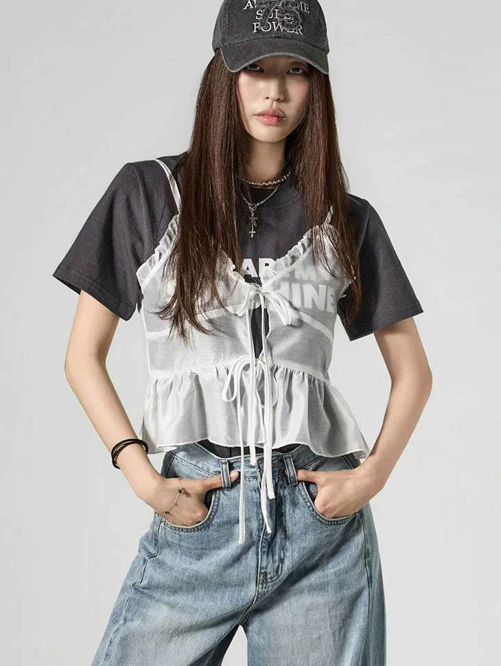 E4136 Frill Bustier