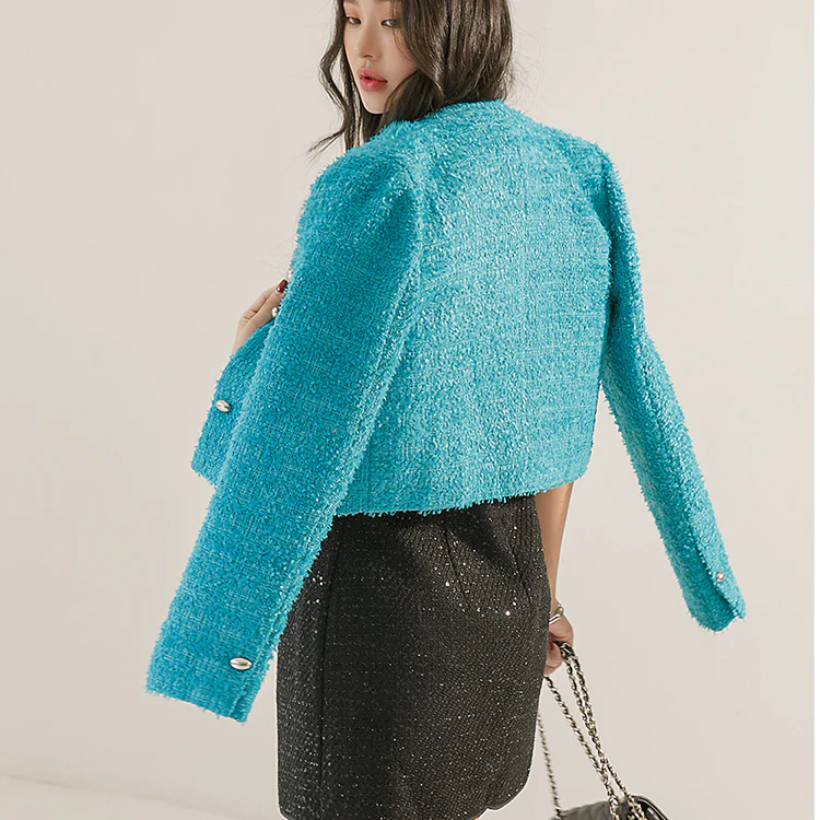 J1620 Tweed Pocket Jacket - Image 2