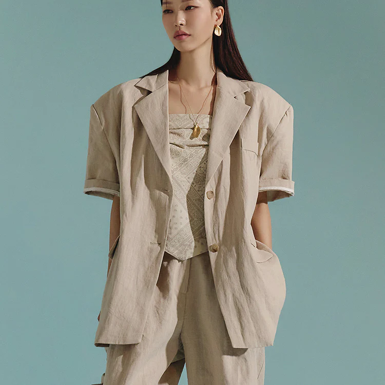 J1887 Linen Jacket - Image 2