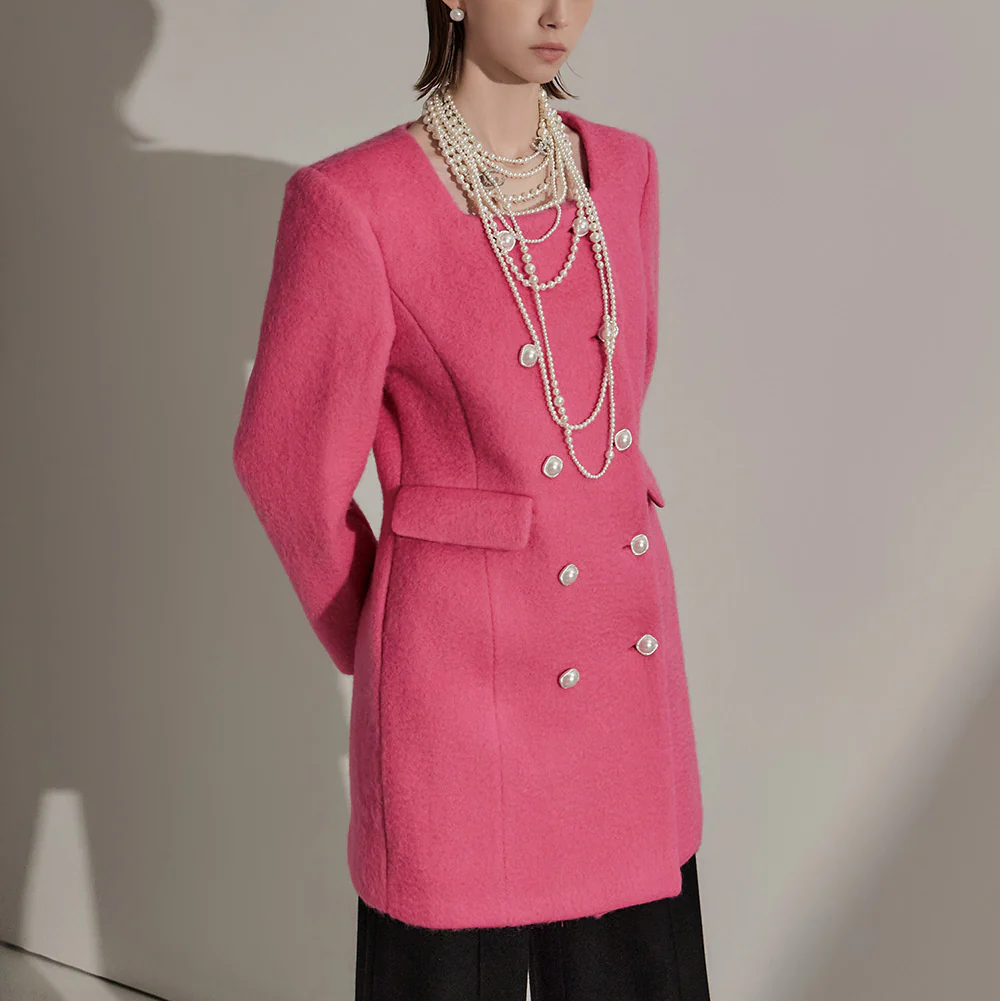 J2054 Wool Double Button Coat - Image 2