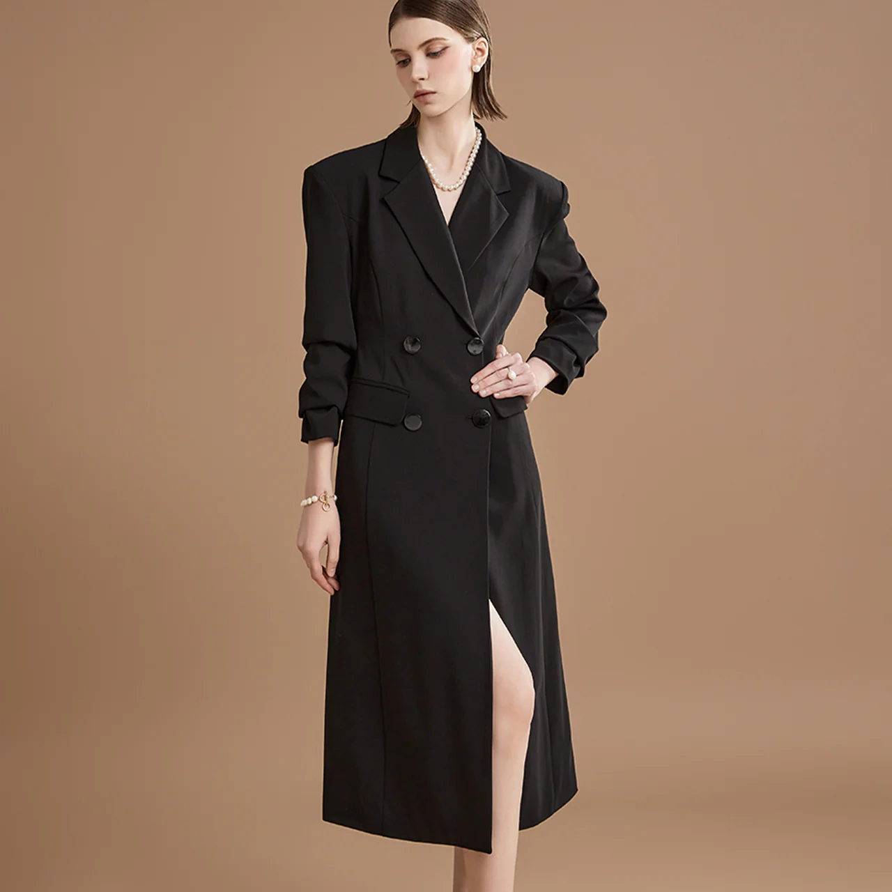 J2256 Slim Double Long coat - Image 2