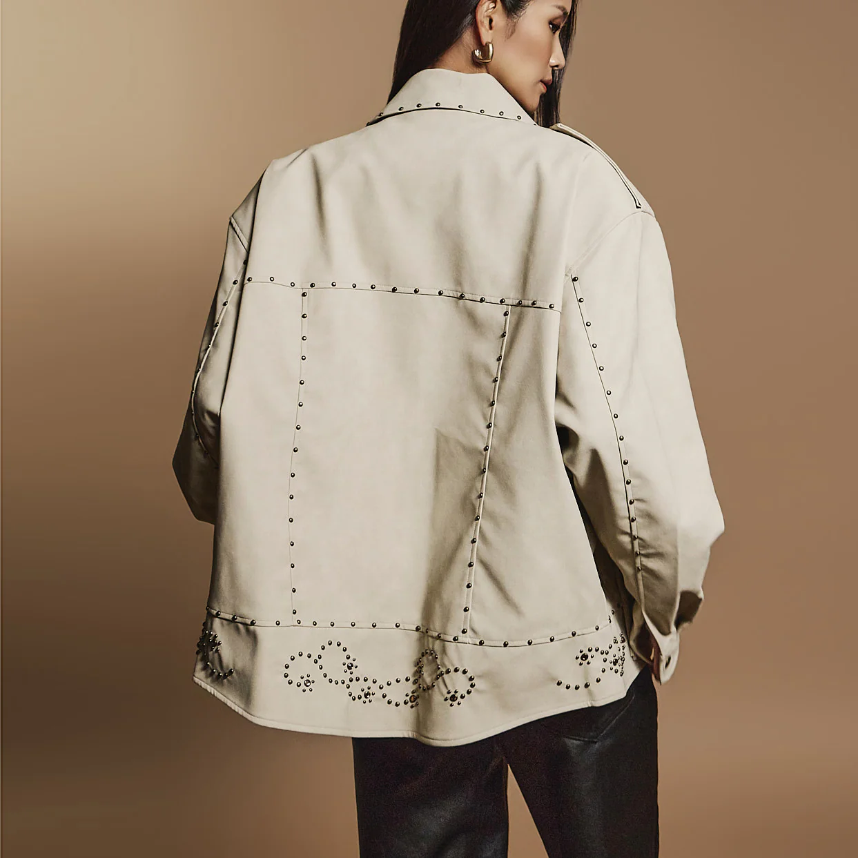 J2383 Stud Suede Jumper Jacket - Image 2