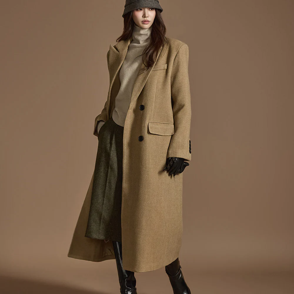 J2486 Herringbone Double Coat - Image 2