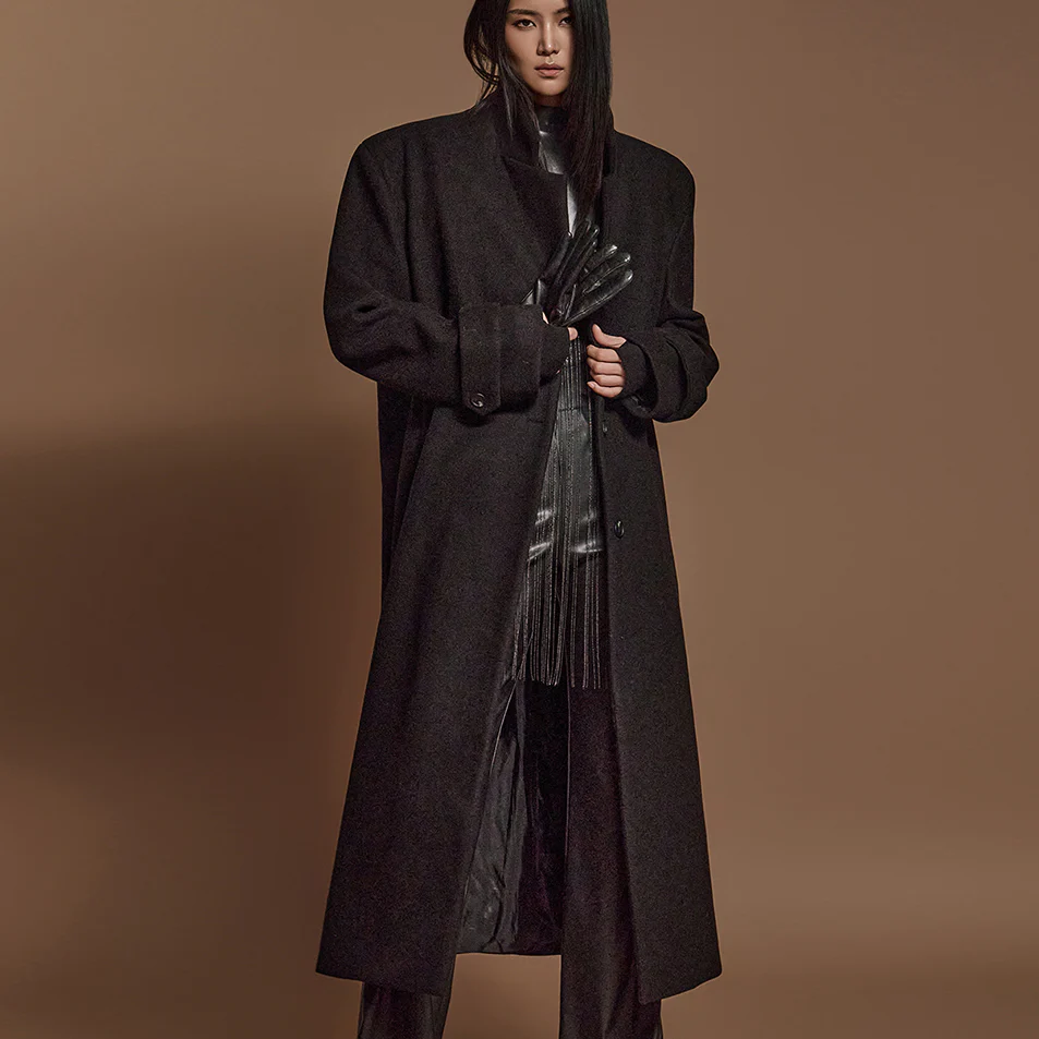 J2521 Wool Snap Button Coat - Image 2