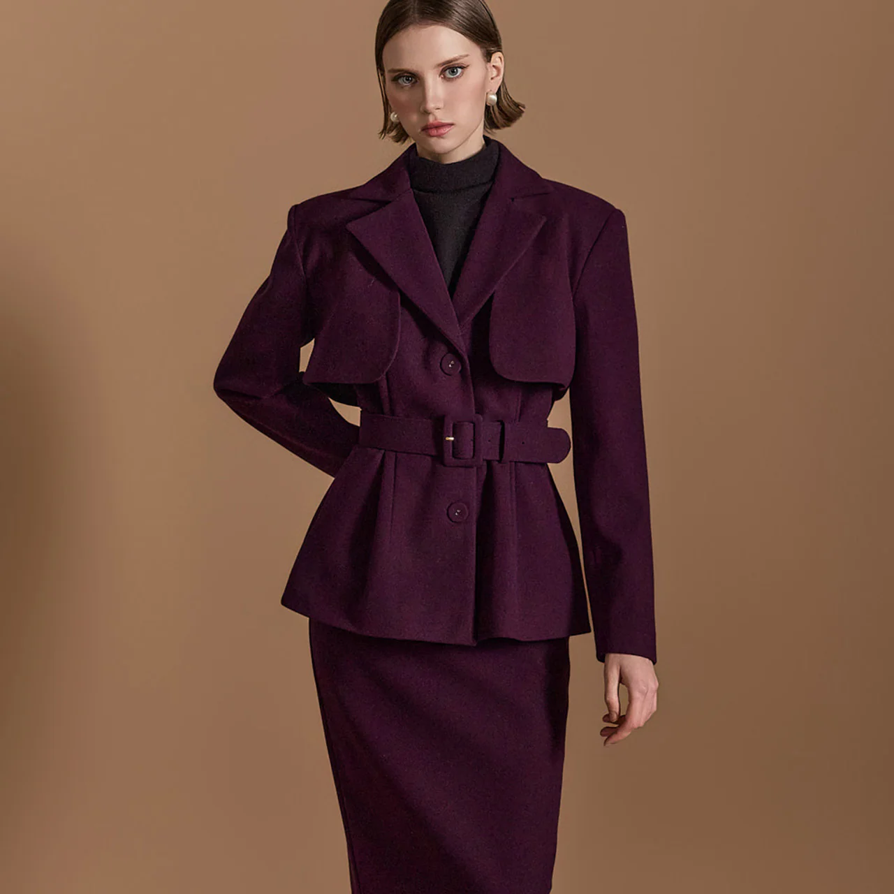 J2554 Multi-way Jacket With Belt - Image 2