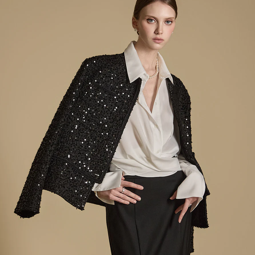 J2617 Spangle Tweed Jacket - Image 2