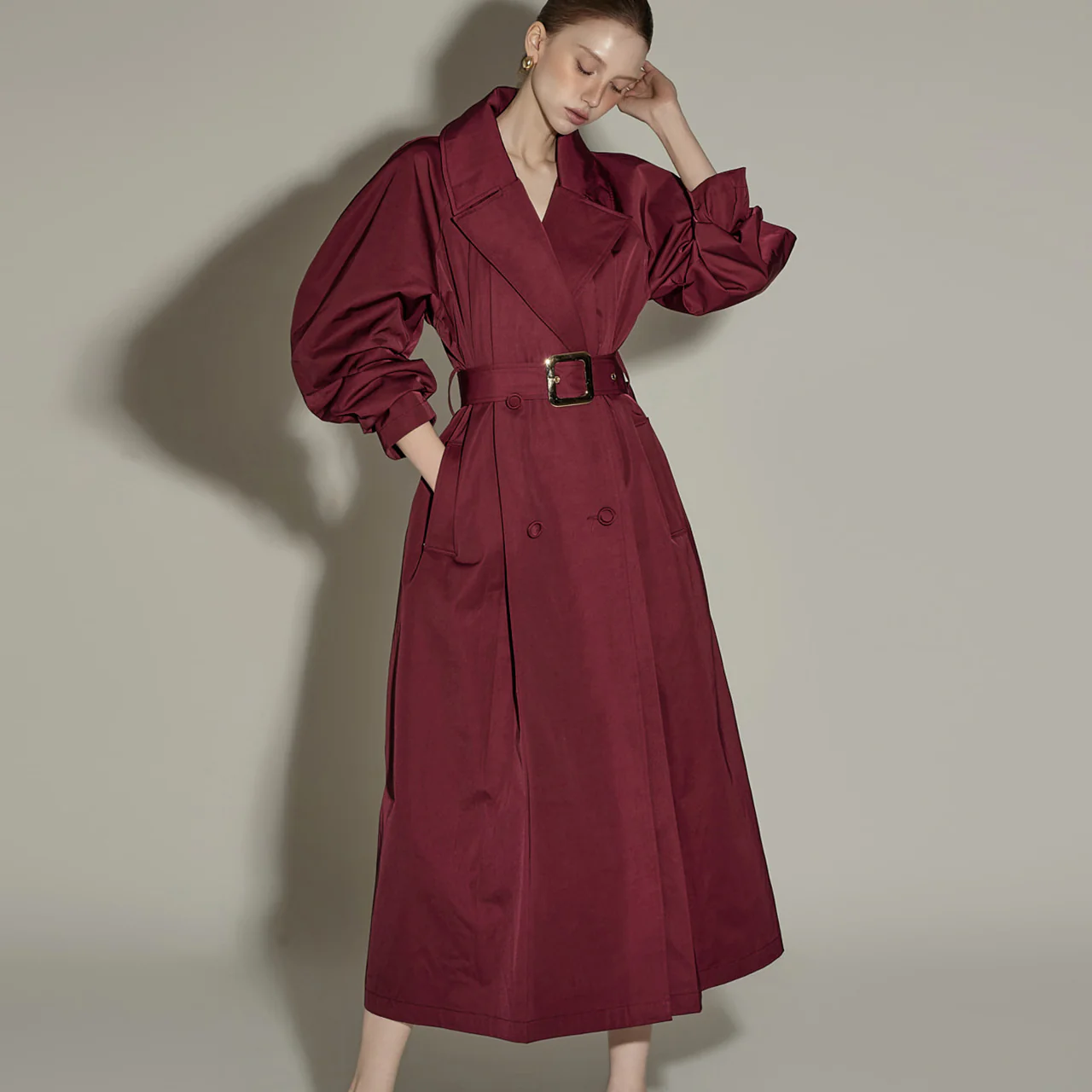 J2631 Trench Coat with Belt - Image 2