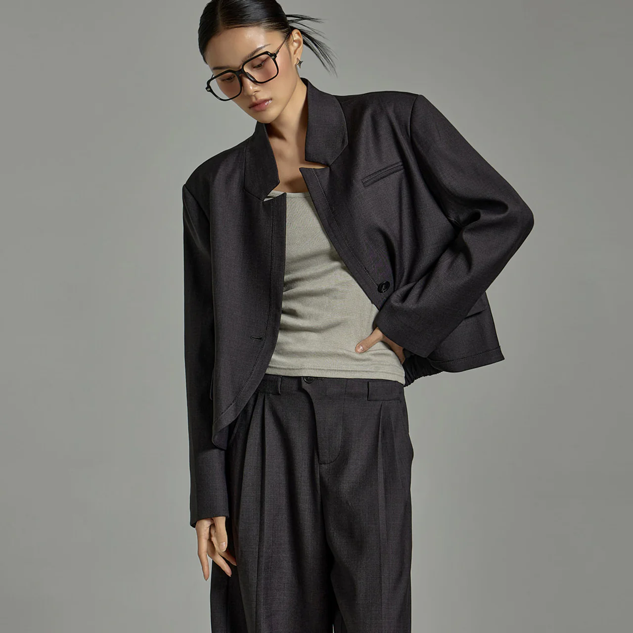 J2843 Single Collar Jacket - Image 2