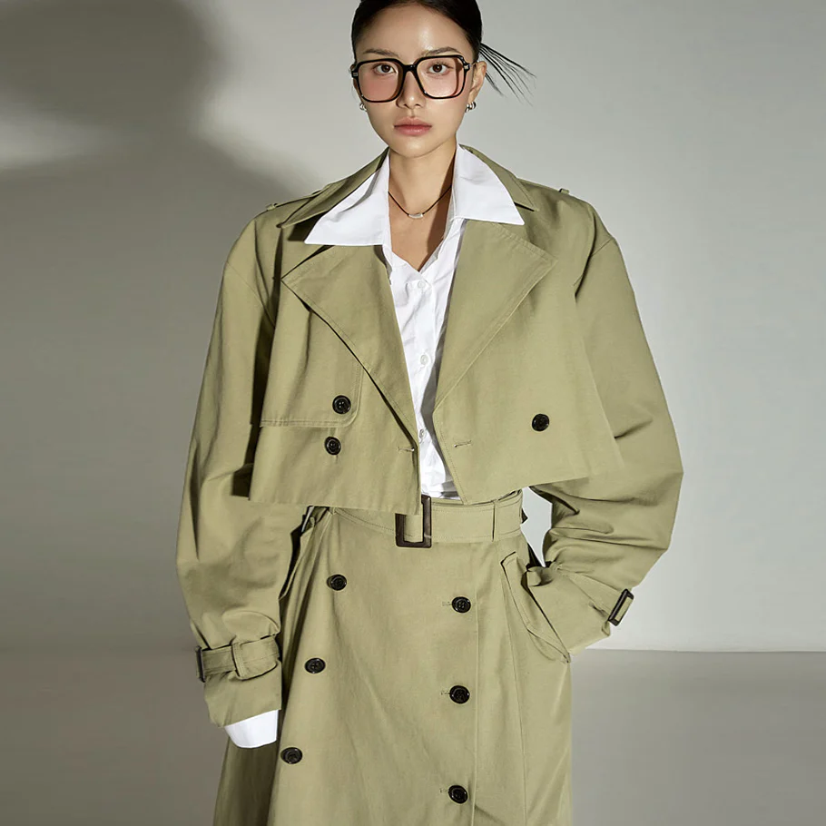 J2861 Crop Trench Jacket - Image 2