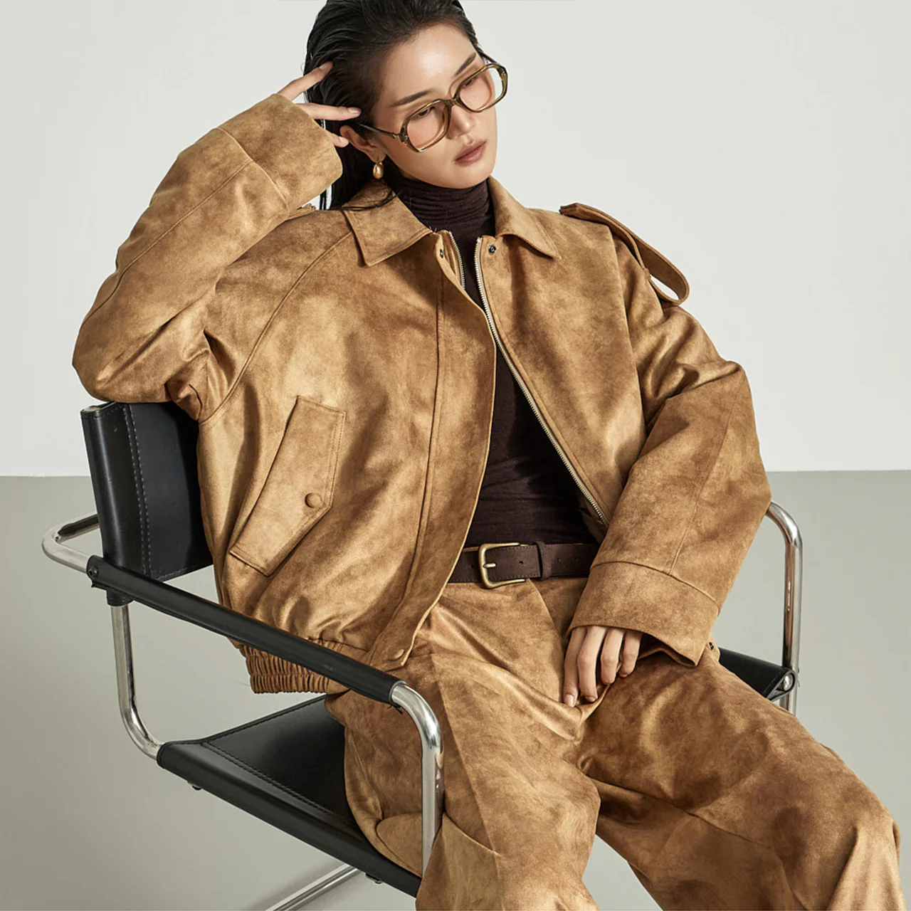 J2950 Suede Collar Jacket - Image 2