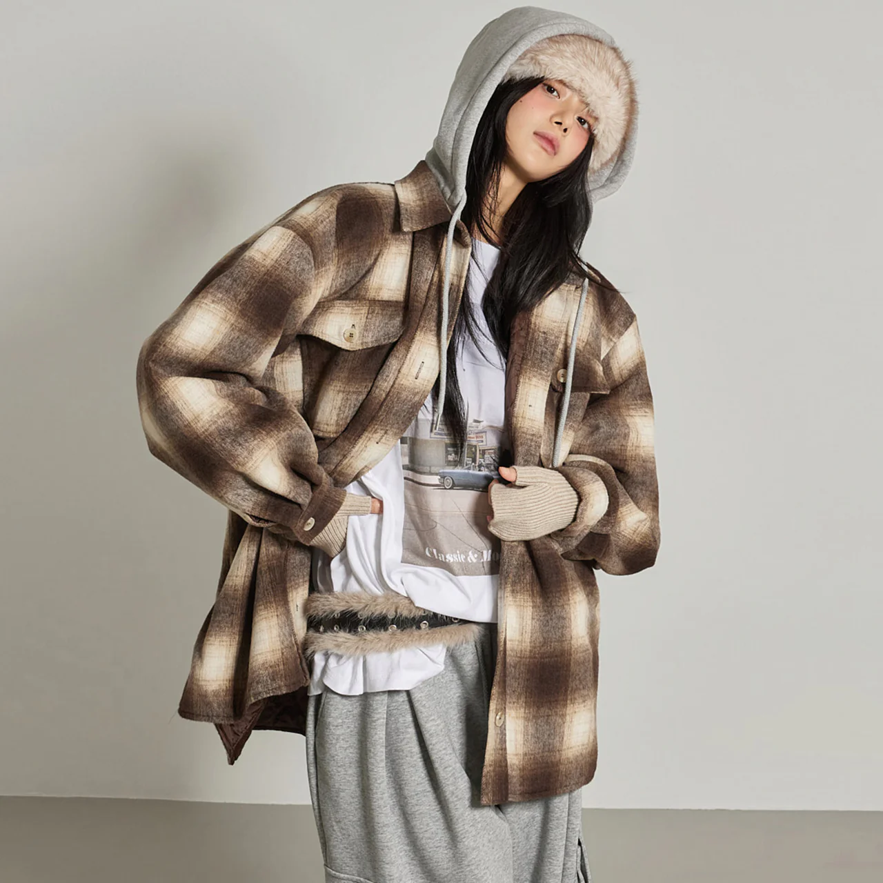 J2968 Quilted Hooded Jacket - Image 2