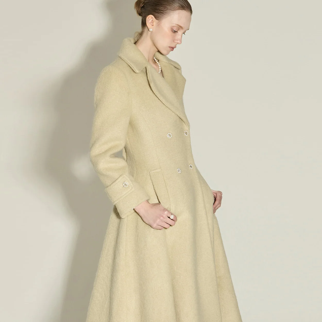 J3044 Flared Wool Coat - Image 2