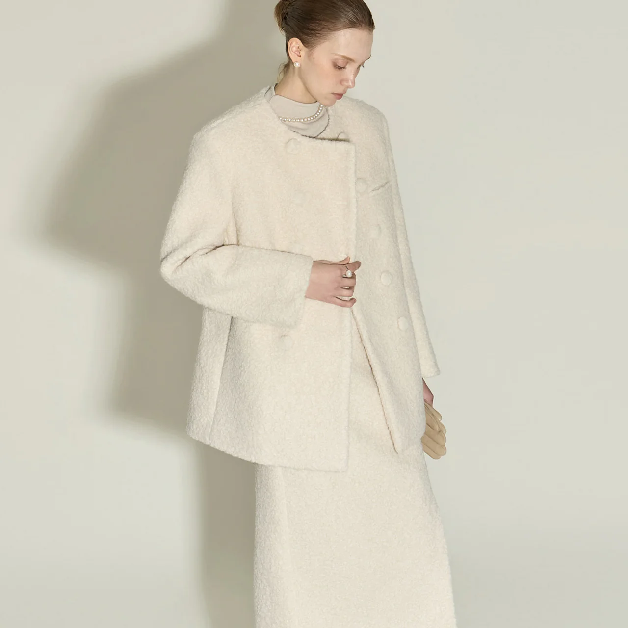 J3045 Boucle Collarless Jacket - Image 2
