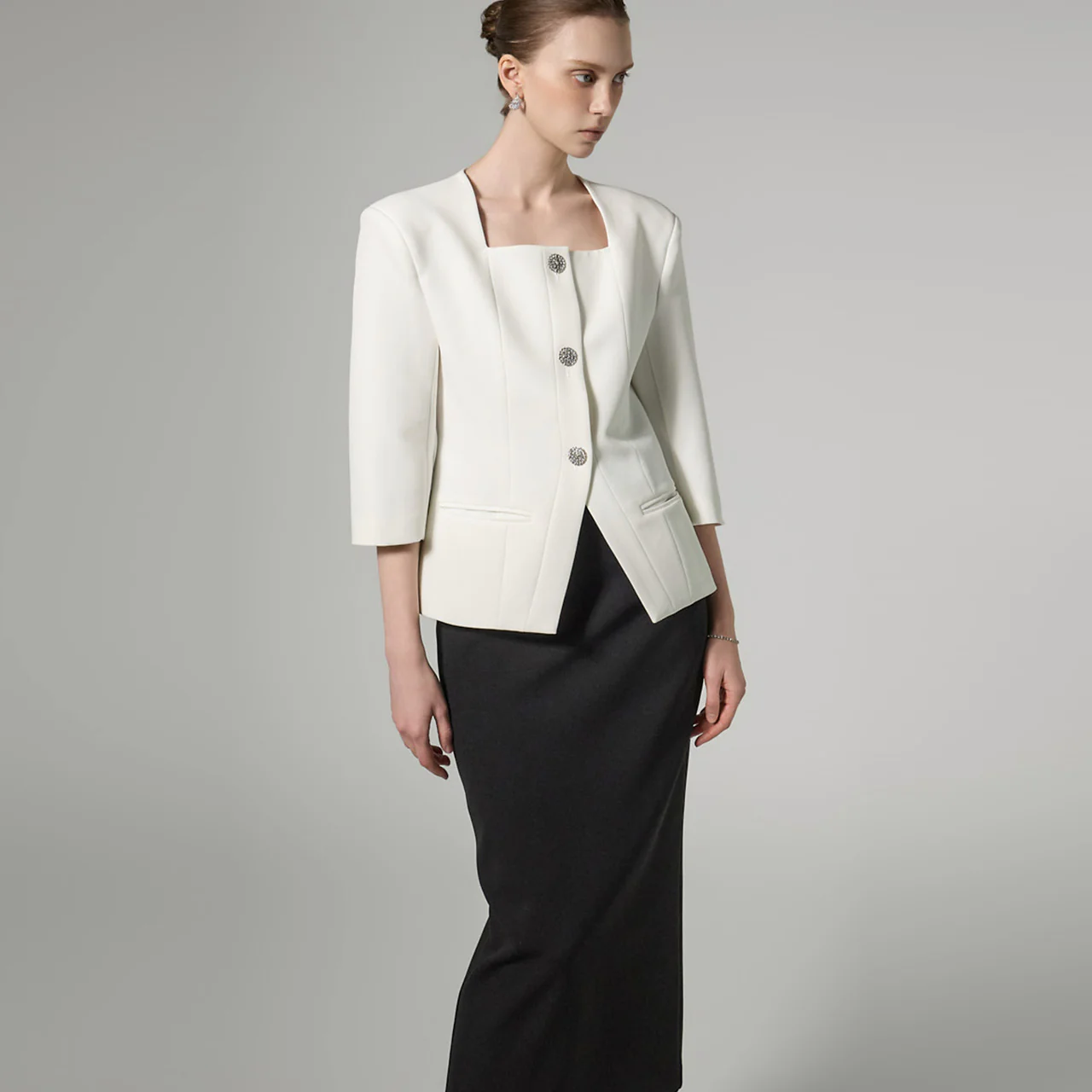 J3114 Cubic Button Jacket - Image 2