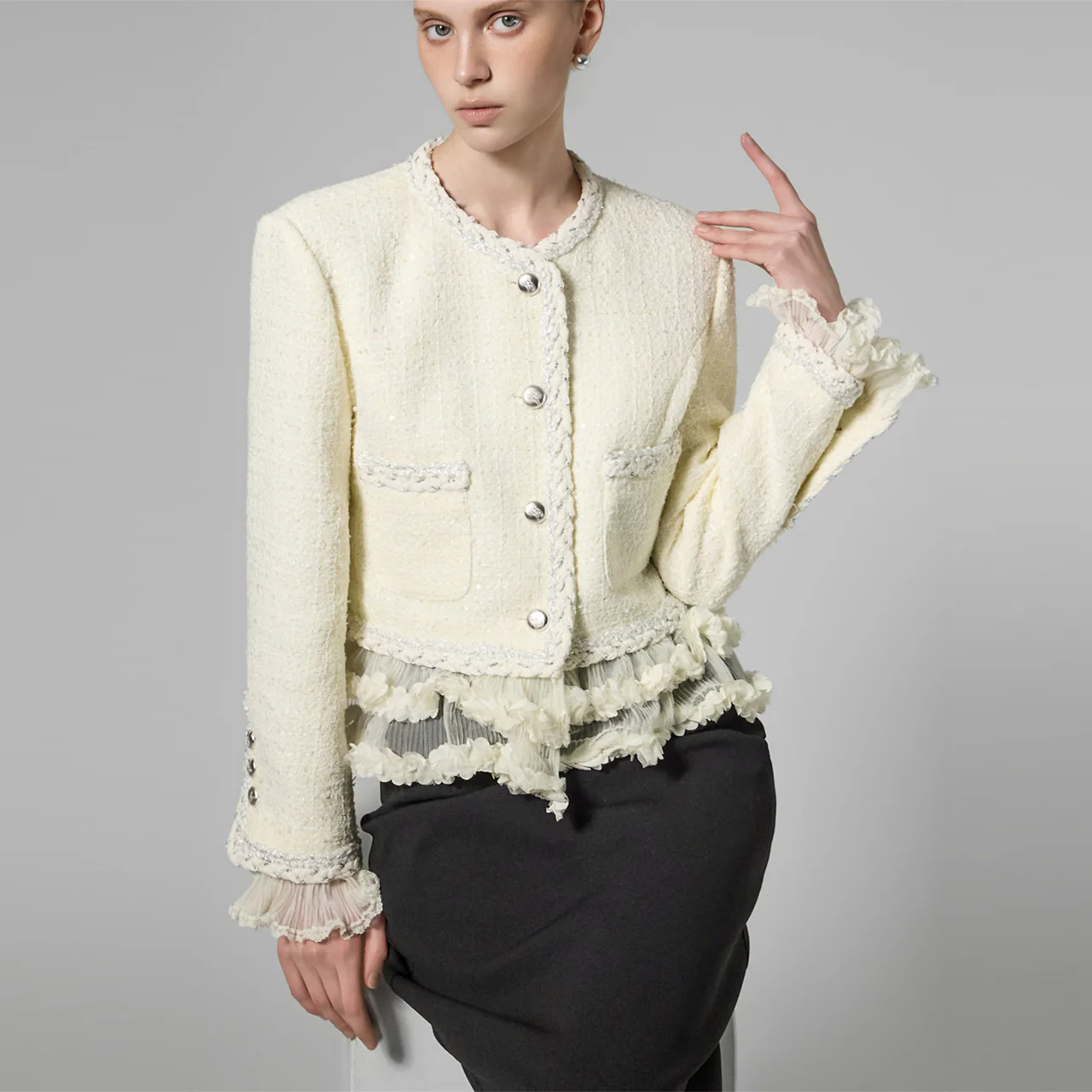 J3115 Tweed Jacket - Image 2