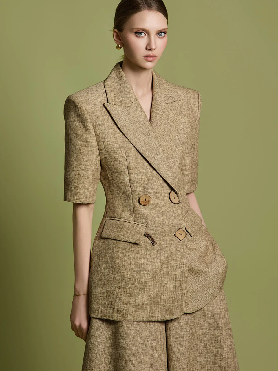 J9313 Double Button Jacket