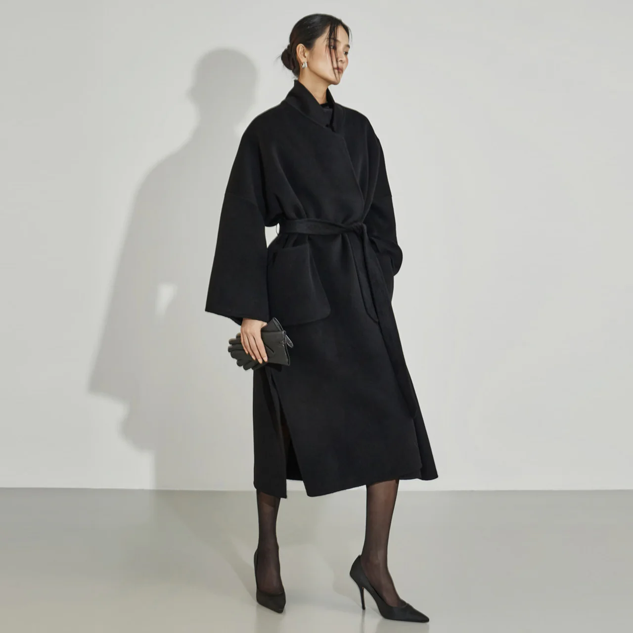 J9341 Handmade Coat with Belt - Image 2