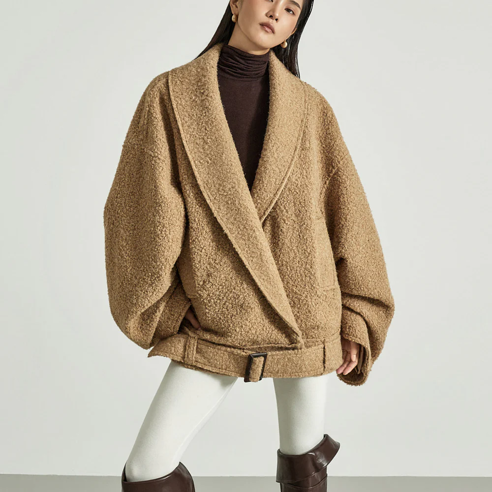 J9352 Balloon Jacket With Belt - Image 2