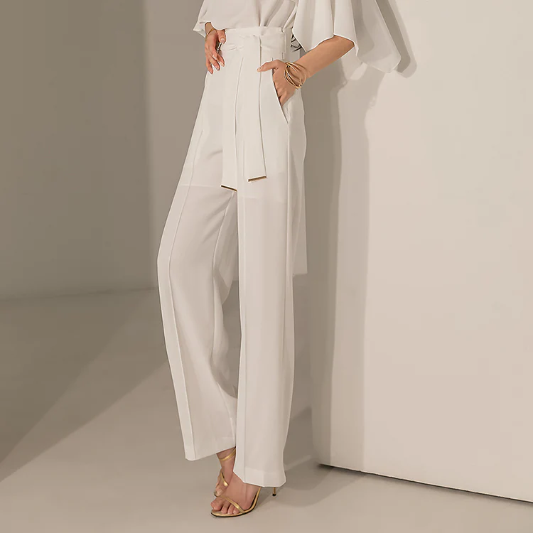 P2651 Strap Semi Wide Slacks - Image 2
