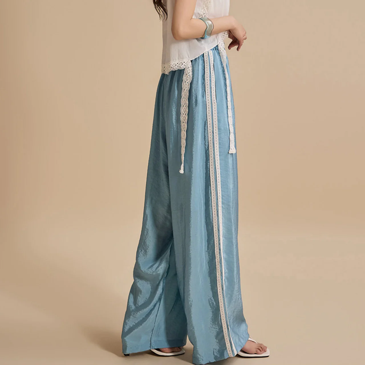 P3173 Lace Track Pants - Image 2