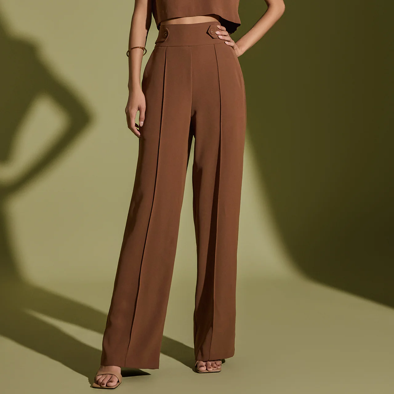P3203 Button Pintuck Slacks - Image 2