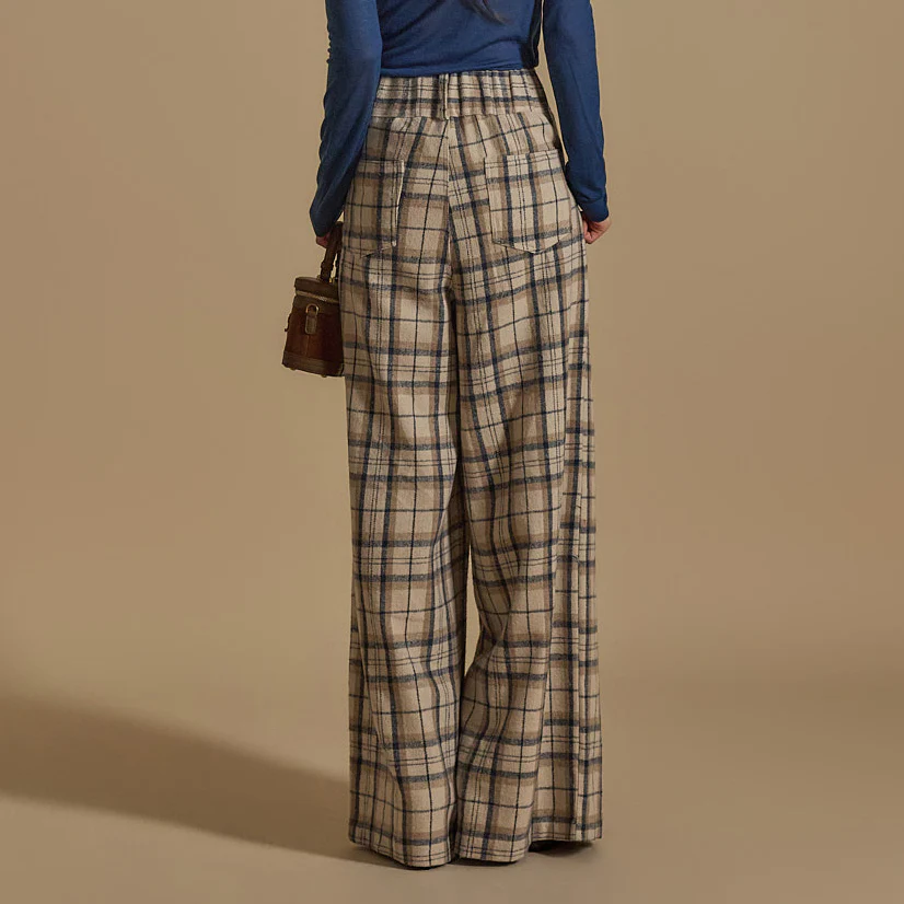 P3369 Wool Plaid Pants - Image 2