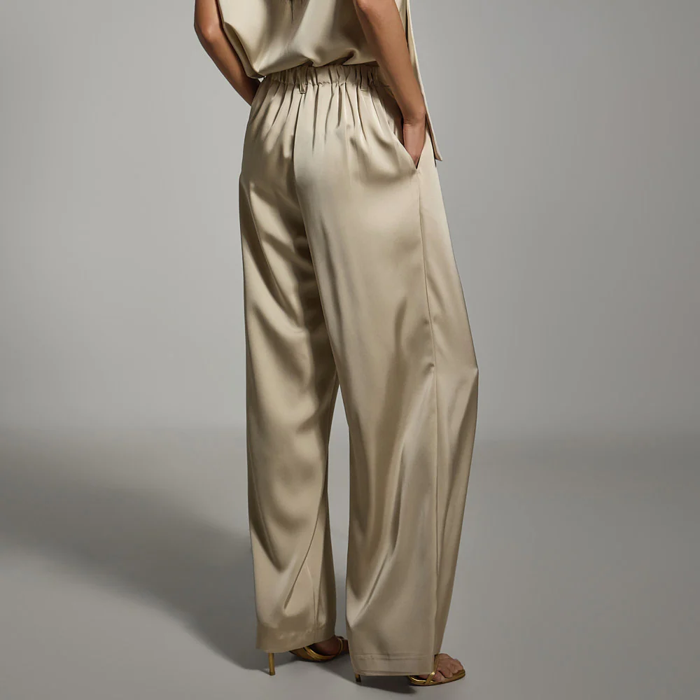 P3467 Satin Pintuck Slacks - Image 2