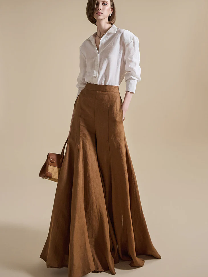 P9155 Linen Wide Slacks