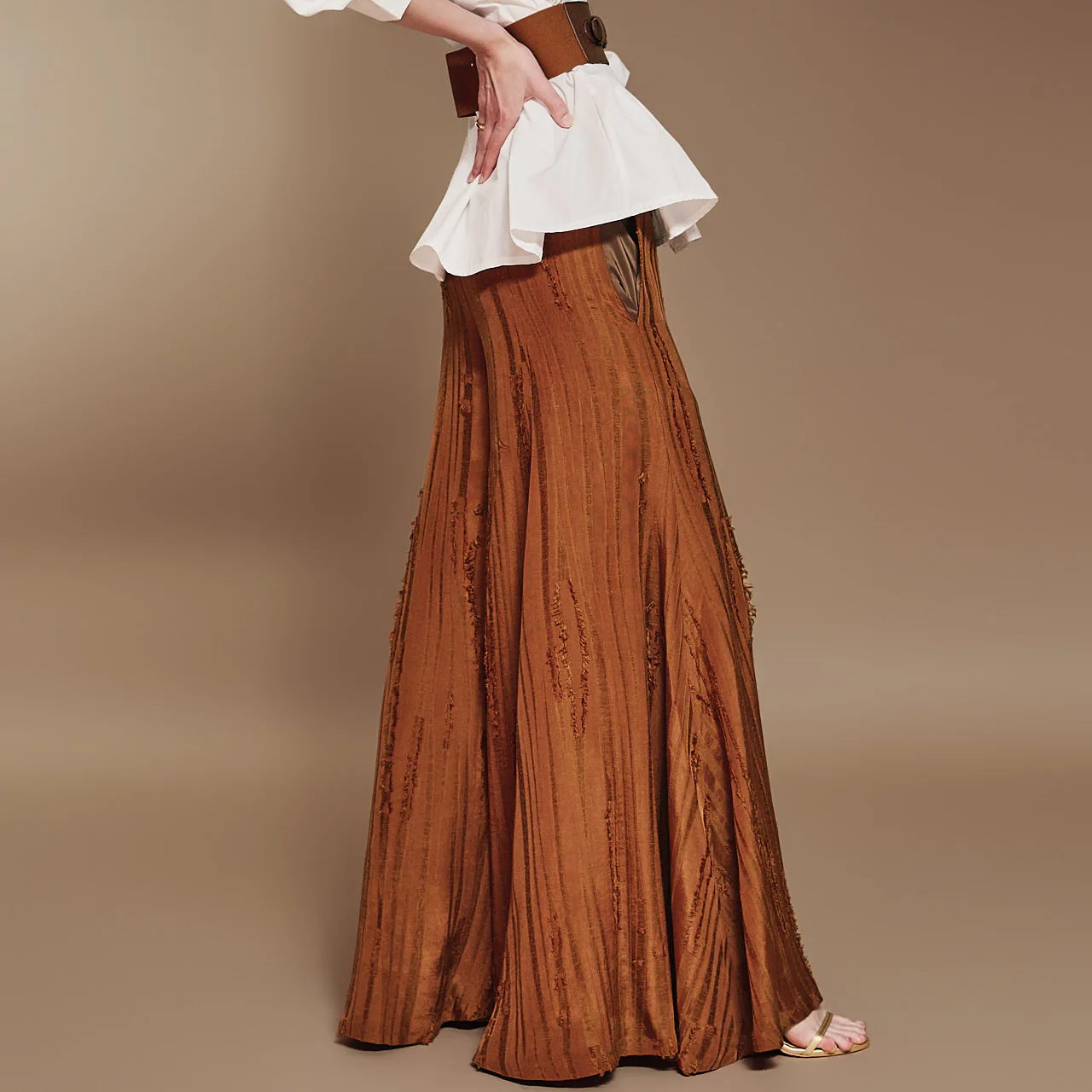 P9158 Linen Flared Slacks - Image 2