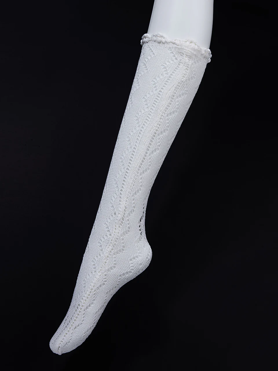 RE-333 Lace Knit Knee Socks