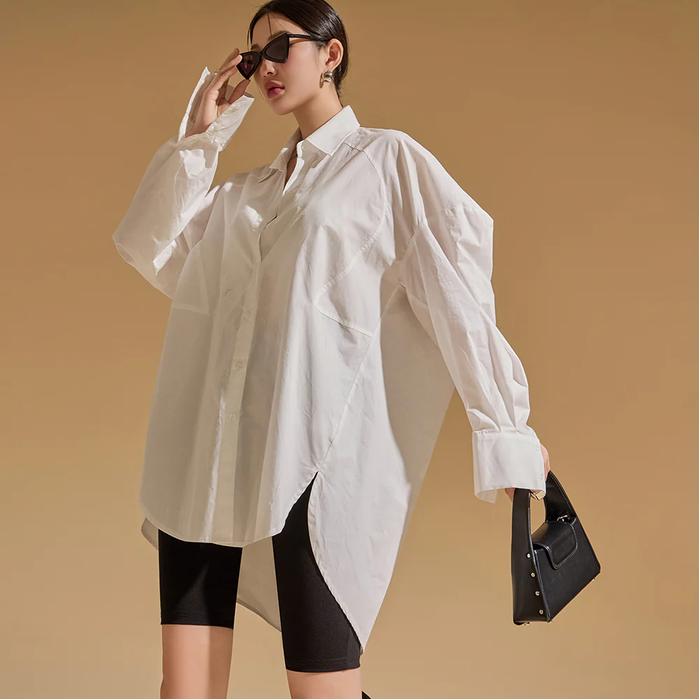 S561 Raglan Unbalance Shirt - Image 2