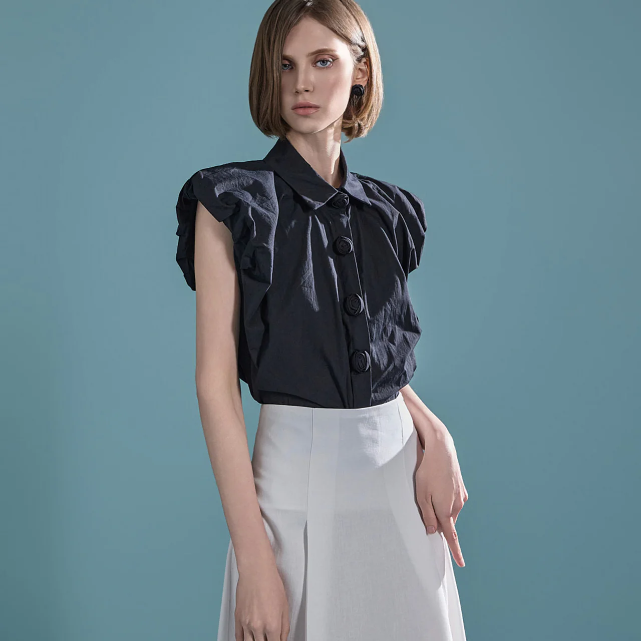 S641 Rose Button Shirt - Image 2