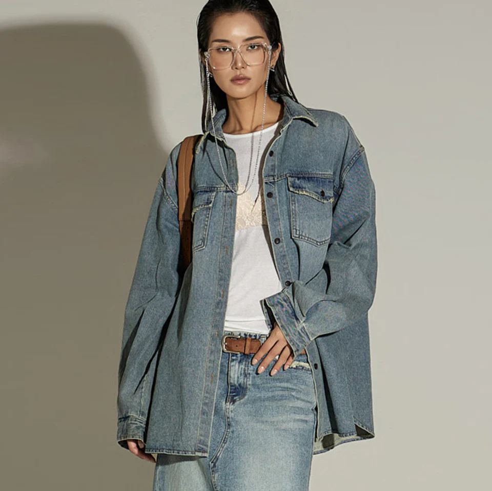 S805 Oversized Denim Shirts - Image 2