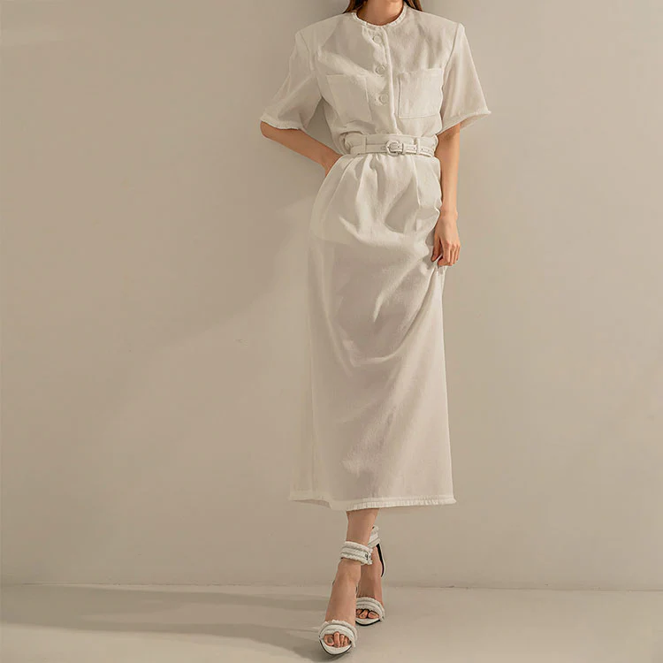 SK2298 Fringe Pintuck Skirt - Image 2
