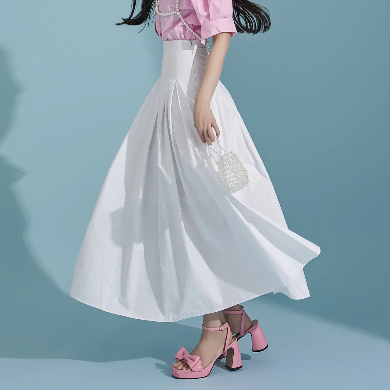 SK2708 Pintuck Skirt - Image 2
