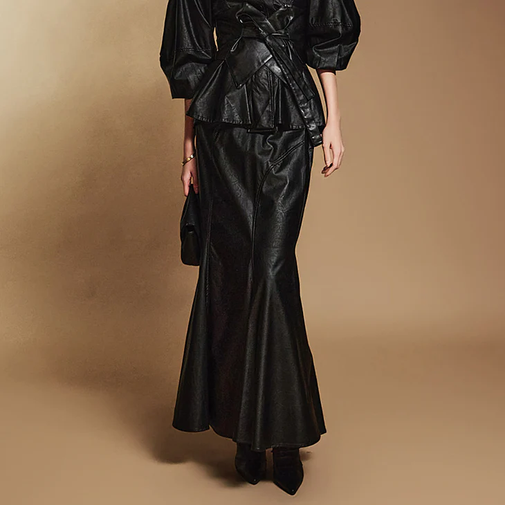 SK2801 Leather Mermaid Skirt - Image 2
