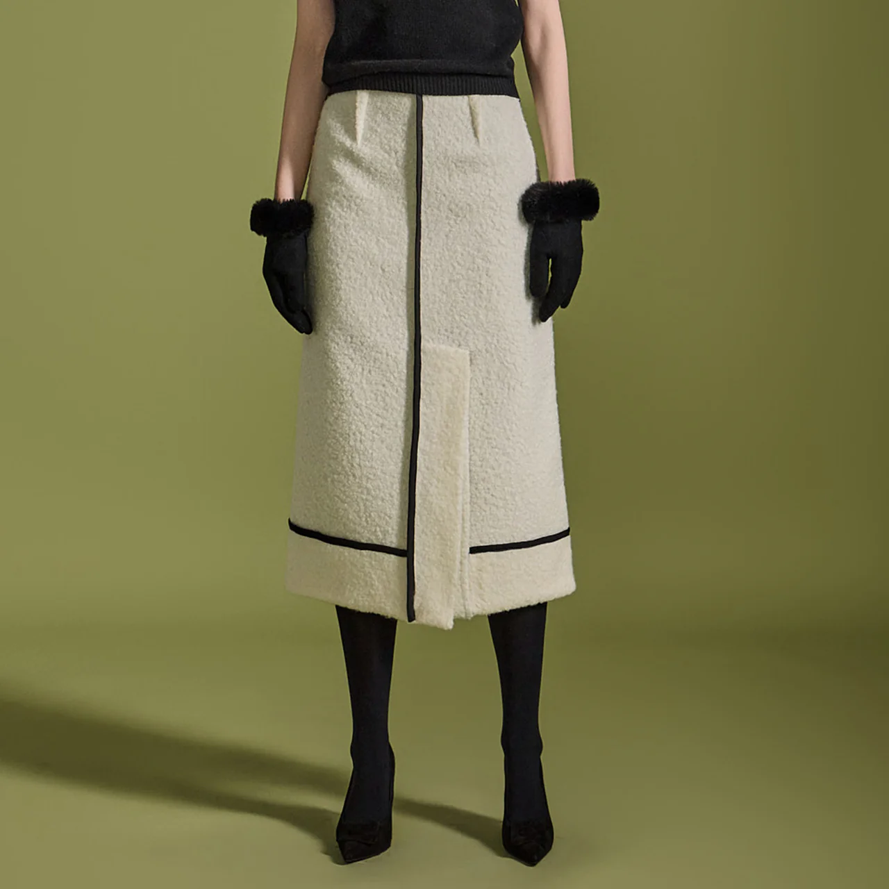 SK2869 Bouclé Skirt - Image 2