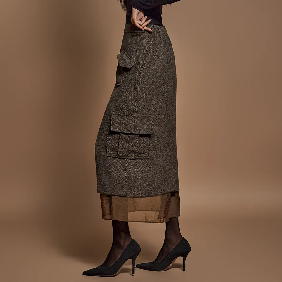 SK2874 Herringbone Skirt - Image 2