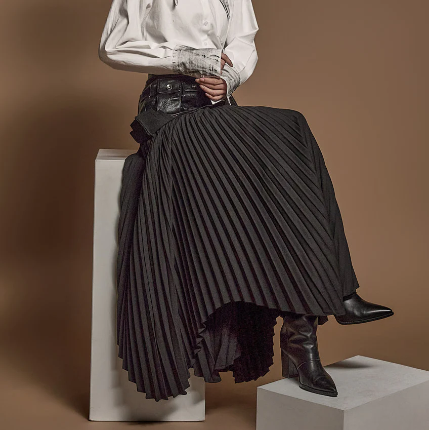SK2882 Leather Plaid Skirt*Addtional L Size Version* - Image 2