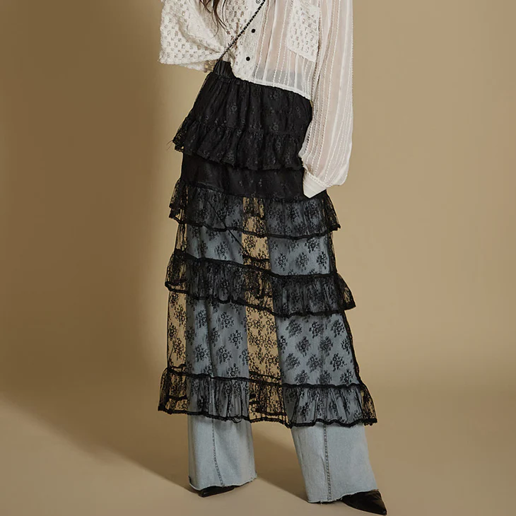 SK2913 Lace Tiered Skirt - Image 2