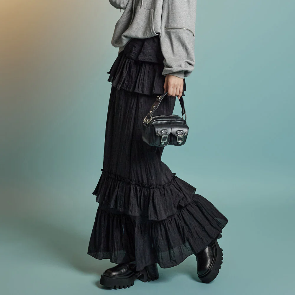 SK3019 Frill Tiered Skirt - Image 2
