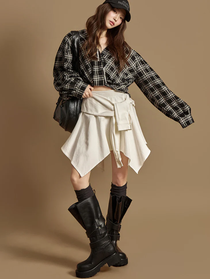 SK3076 Shirt Layered Skirt