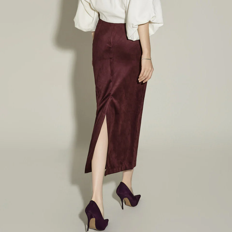 SK3084 Suede Skirt - Image 2