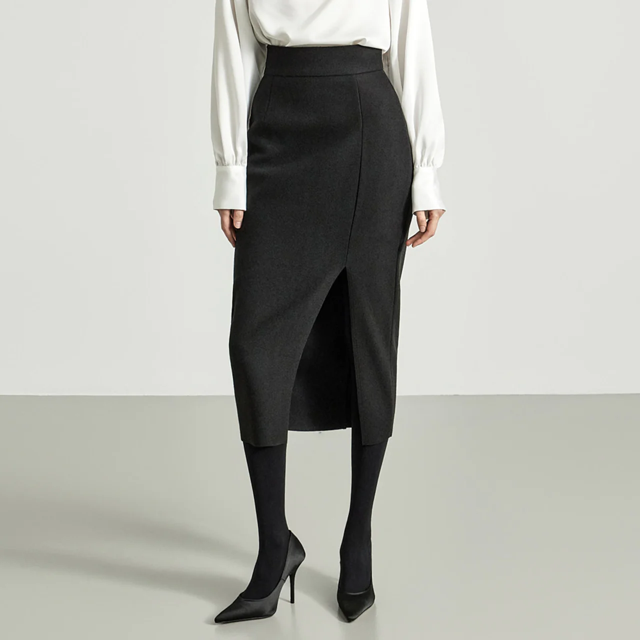SK9092 Natural Cutting Slit skirt - Image 2