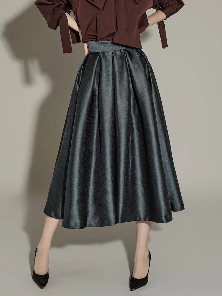 SK9288 Pintuck Flare Skirt