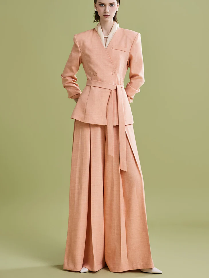 SU004 Pants Suit with Belt