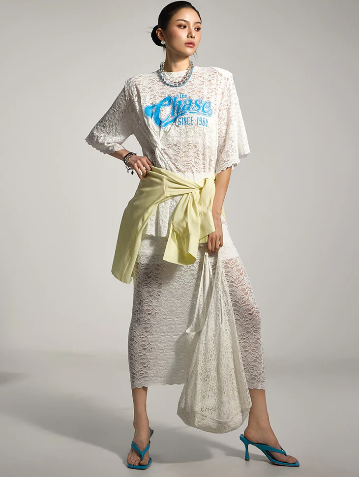 TP2124 Lace Top and Skirt Set